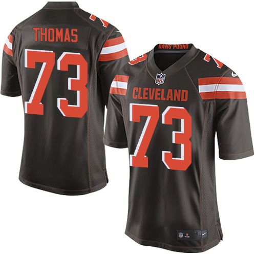 Nike Browns #73 Joe Thomas Brown Team Color Youth Stitched NFL New Elite Jersey - Click Image to Close